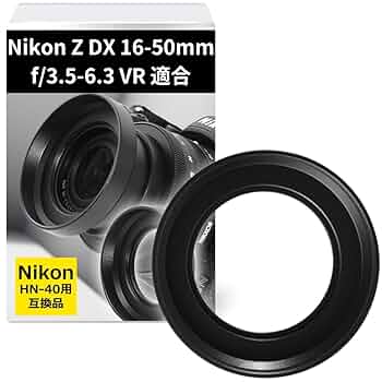 Amazon | HN-40 レンズフード C-HN40-B 金属製 「Nikon Z DX 16